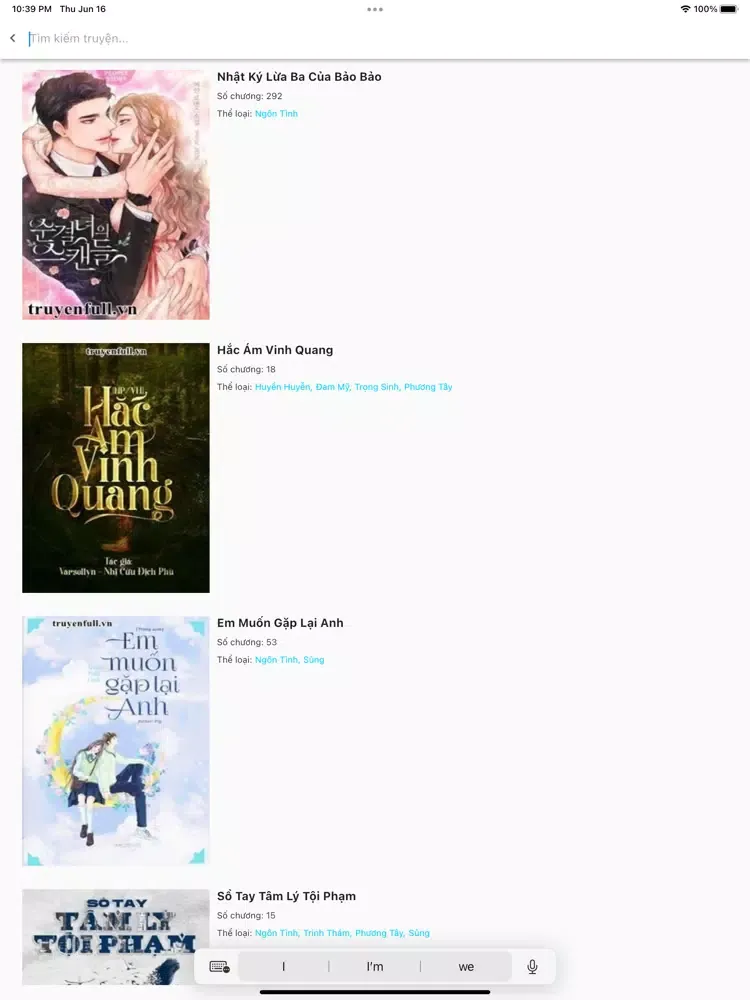 Capturas de tela do Manhua - Đọc truyện ngôn tình iPad 