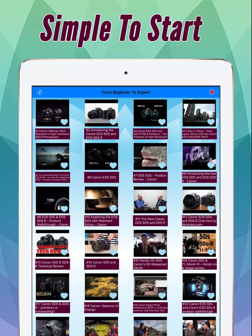 Tangkapan layar Videos Training For EOS 5DS And 5DS R Pro iPad 