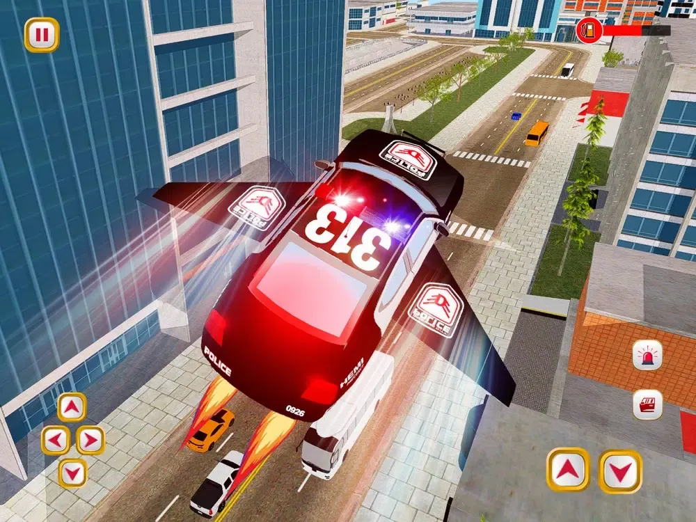 Flying Police Car Simulator-3D iPad 应用截图