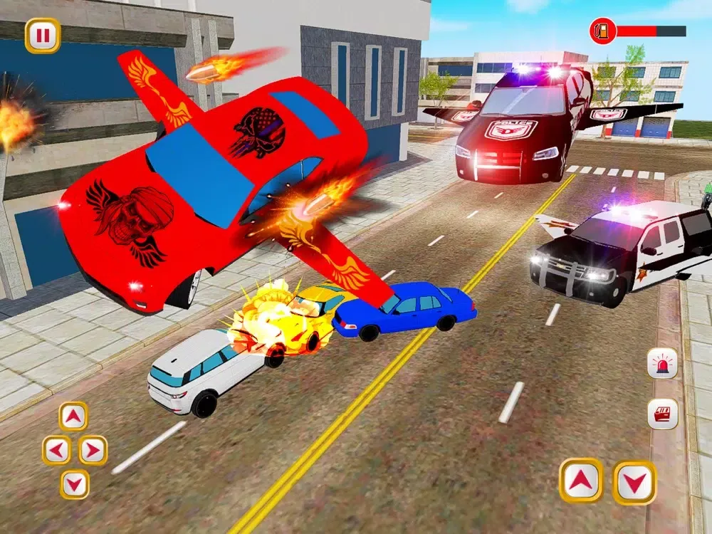 Flying Police Car Simulator-3D iPad 应用截图