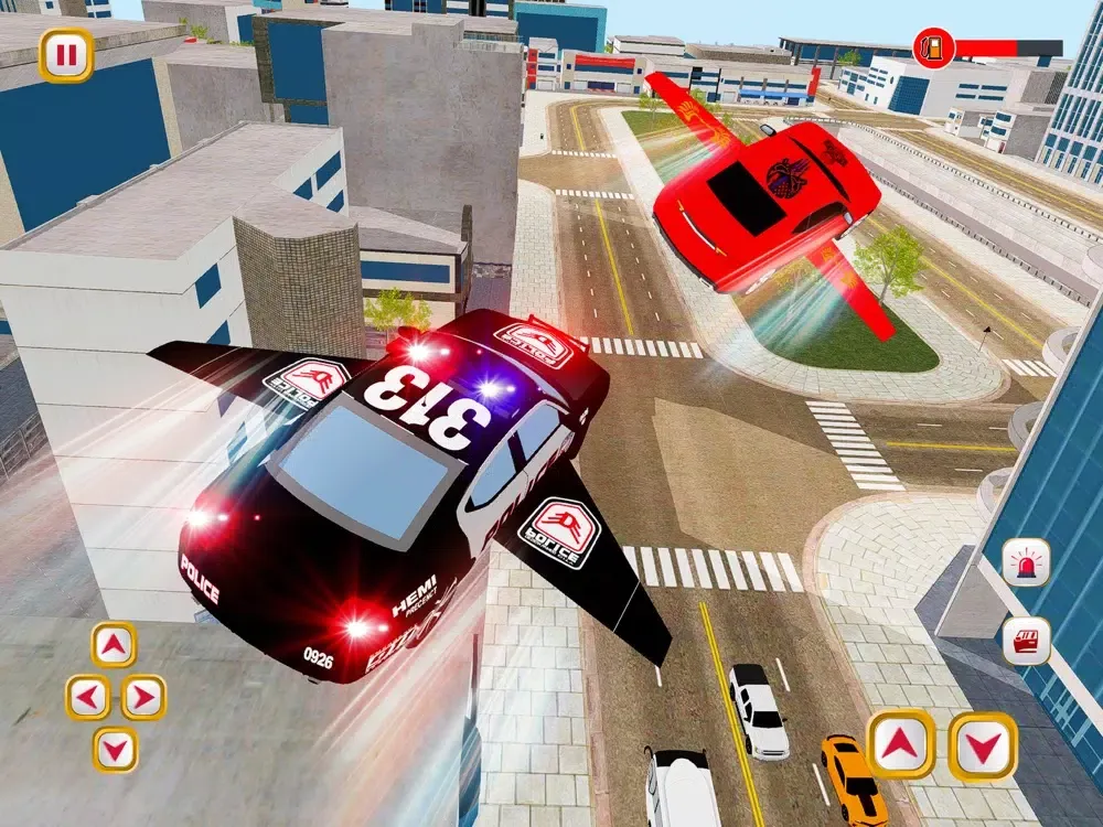 Flying Police Car Simulator-3D iPad 应用截图