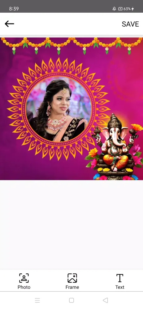 Capturas de tela do Ganesh Photo Frame