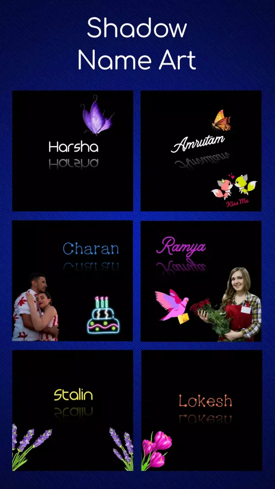 Name Art Photo Editing App Screenshots