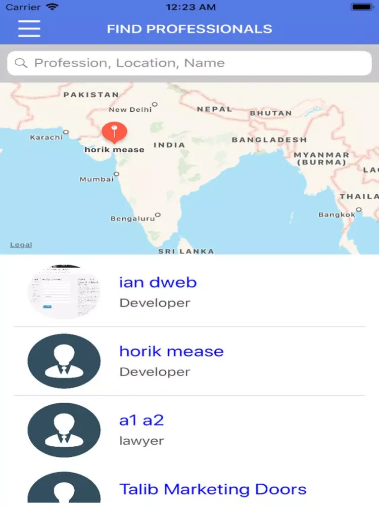 ภาพหน้าจอของ GetOnAMission iPad 