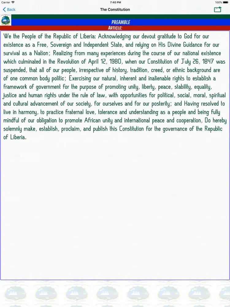 Liberia 360 iPad  Screenshots