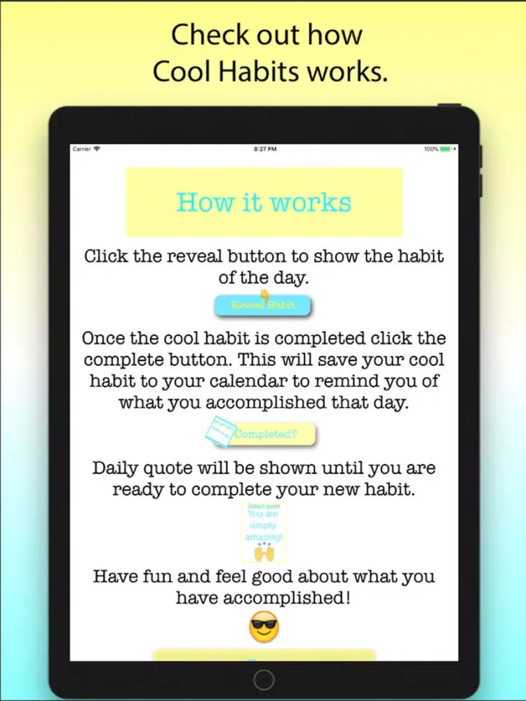 Zrzuty ekranu Cool Habits iPad 