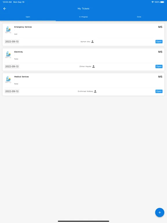 Tangkapan layar Smart City management system iPad 