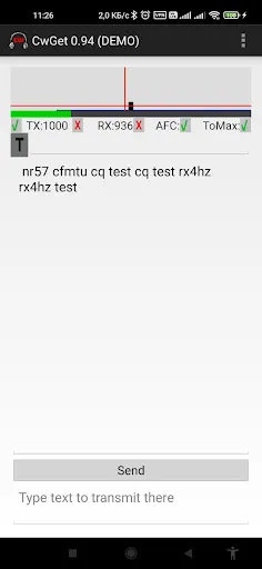 CwGet Morse decoder Screenshots