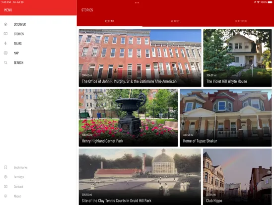 Explore Baltimore Heritage iPad 應用截圖