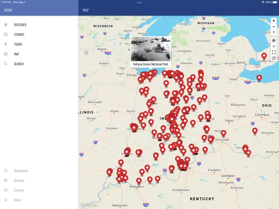 Capturas de pantalla de Discover Indiana iPad 