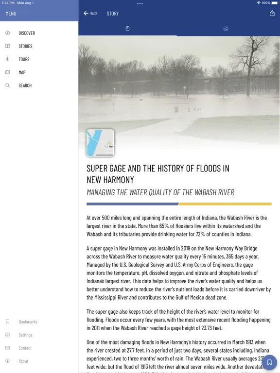 Capturas de pantalla de Discover Indiana iPad 