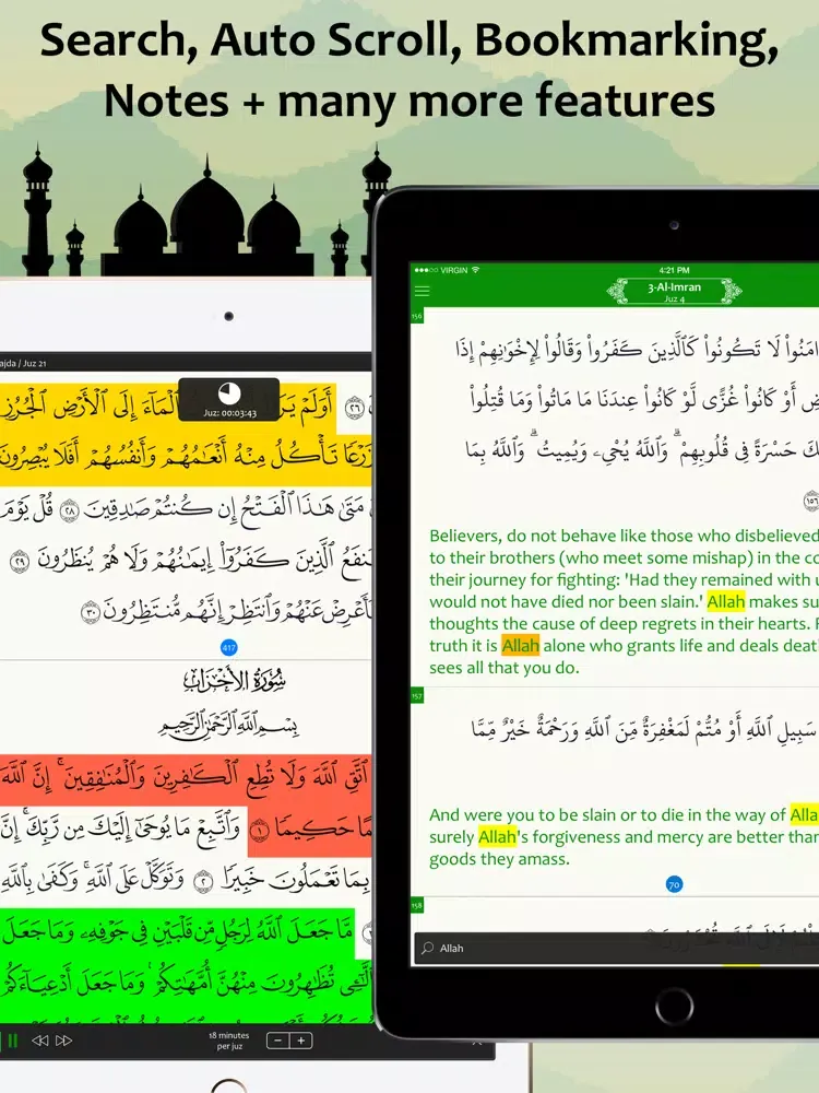 Capturas de tela do Quran Kareem: Translation, Recitation, Tafseer iPad 