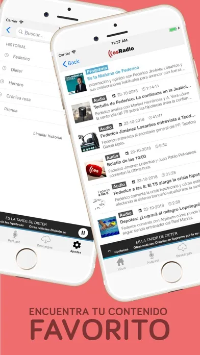 Ảnh chụp màn hình của esRadio