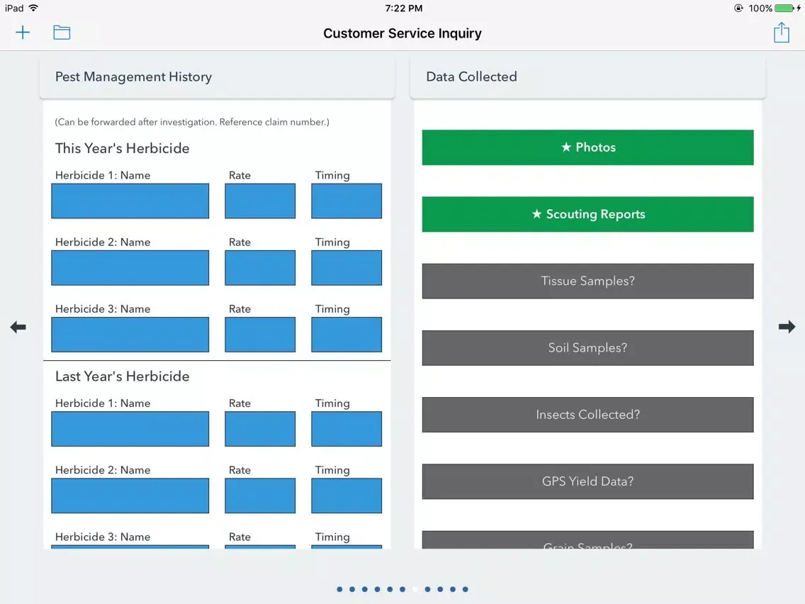Dyna-Gro Customer Service Inquiry iPad  Screenshots