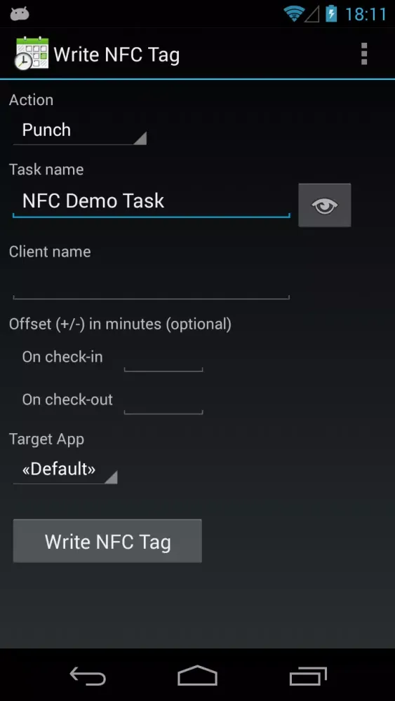 Tangkapan skrin DG NFC Automation