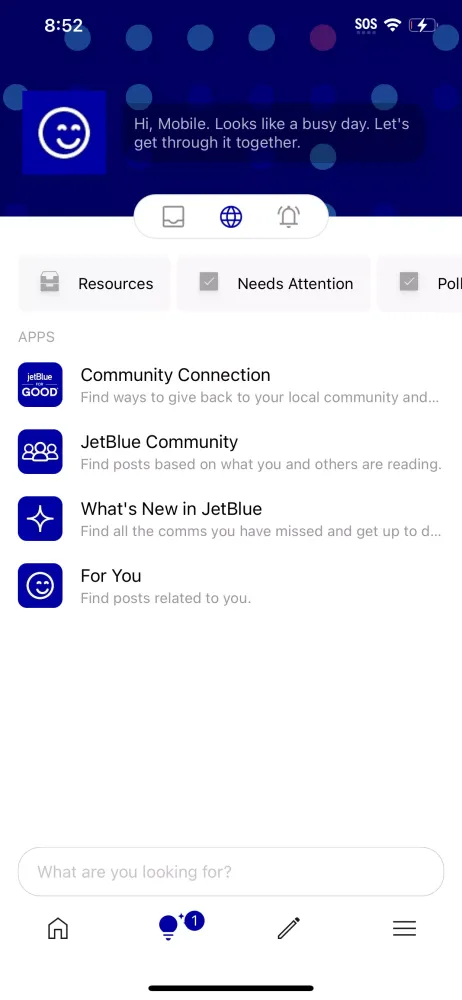 Ảnh chụp màn hình của JetBlue On the Fly