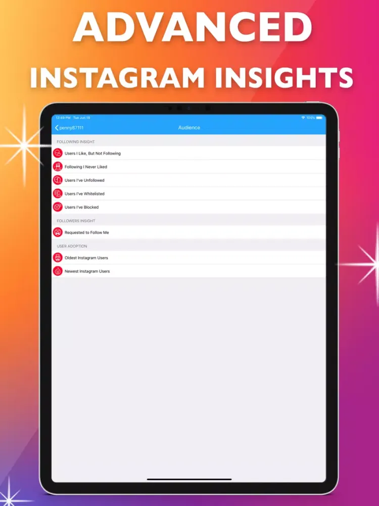 Followers HD for Instagram iPad 应用截图