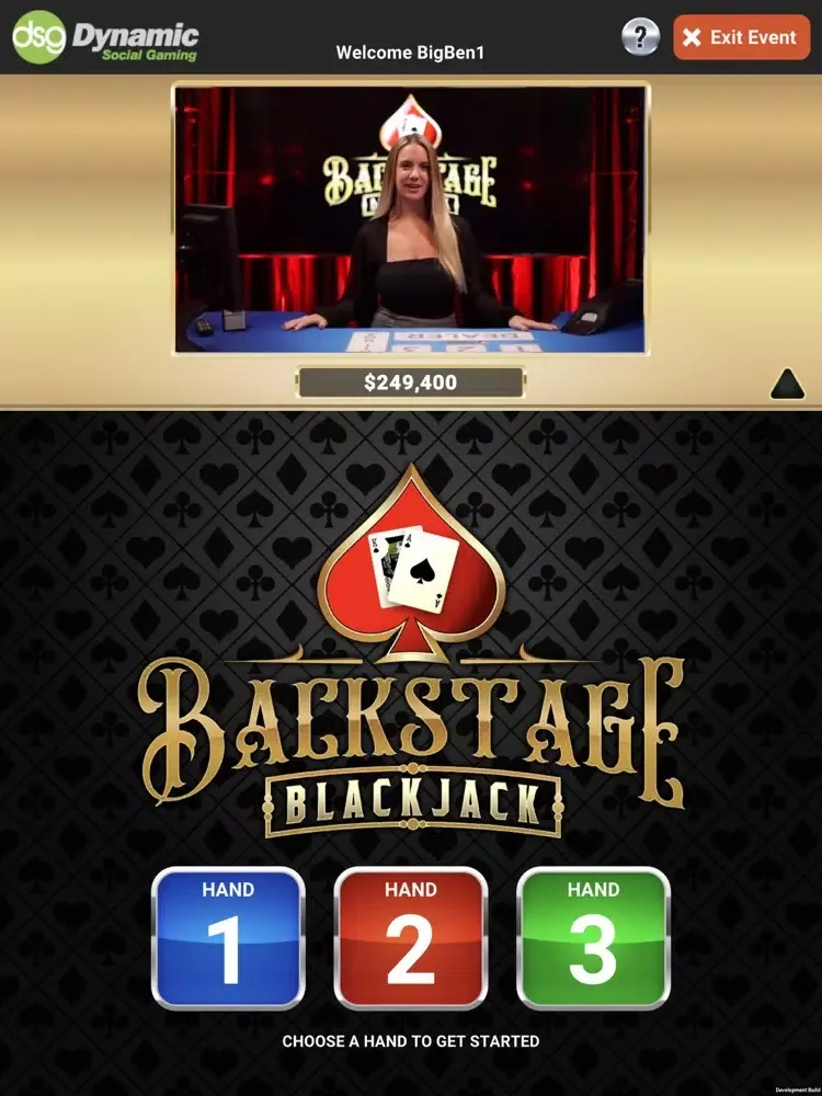 Backstage Blackjack Live iPad  स्क्रीनशॉट