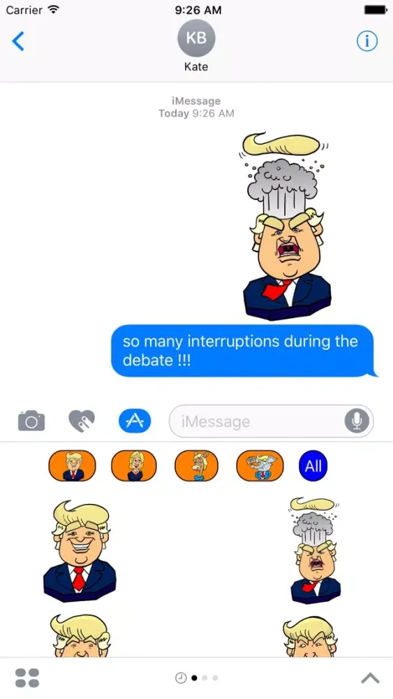Скриншоты Busted Politics: Trump & Hillary Emoji Stickers