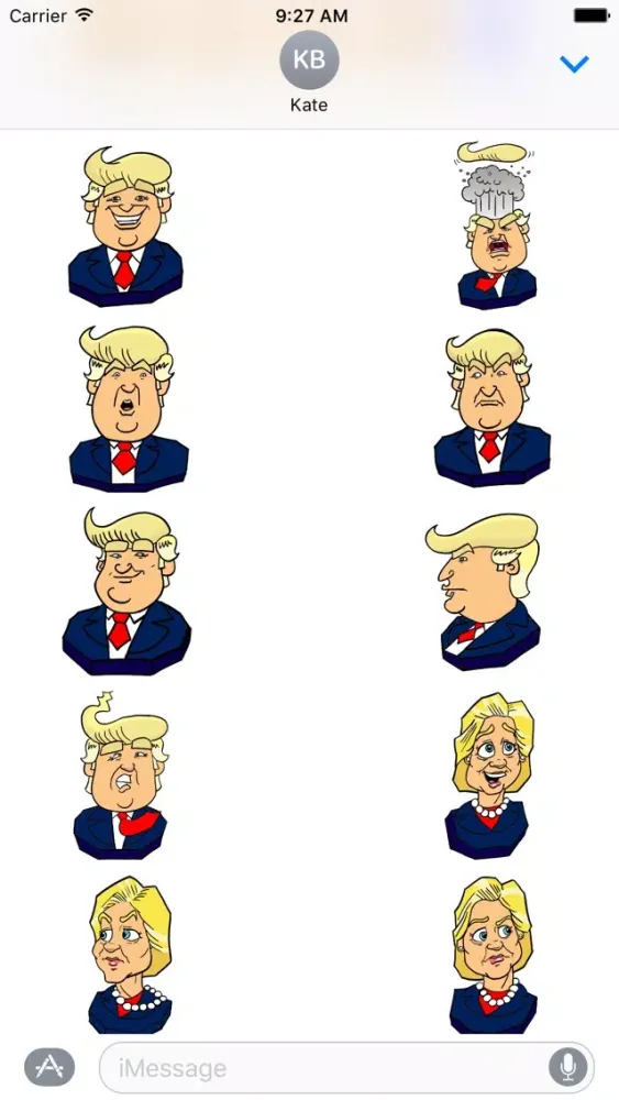 Скриншоты Busted Politics: Trump & Hillary Emoji Stickers