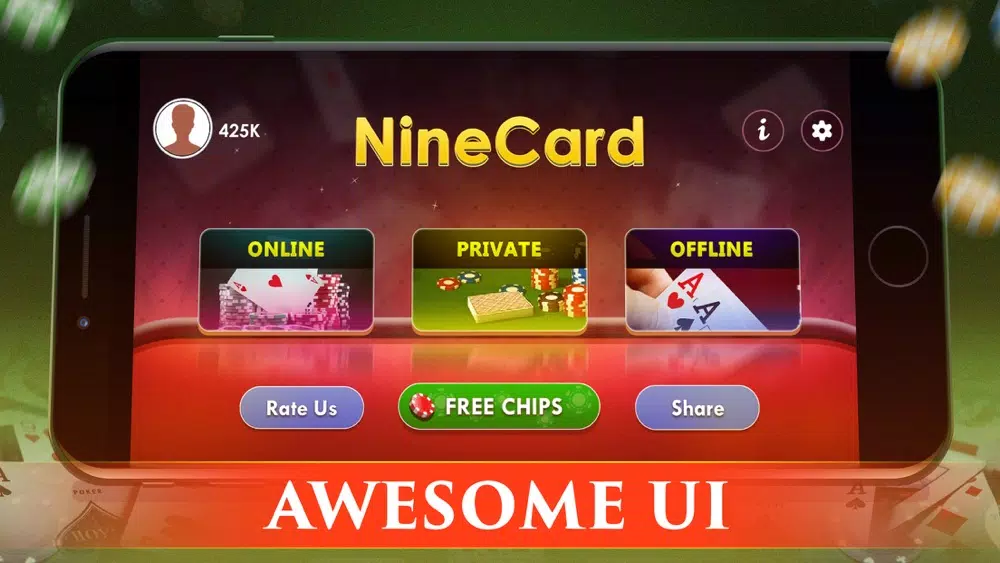 Nine Card Brag - Kitti स्क्रीनशॉट