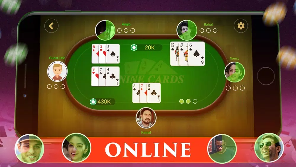 Nine Card Brag - Kitti स्क्रीनशॉट