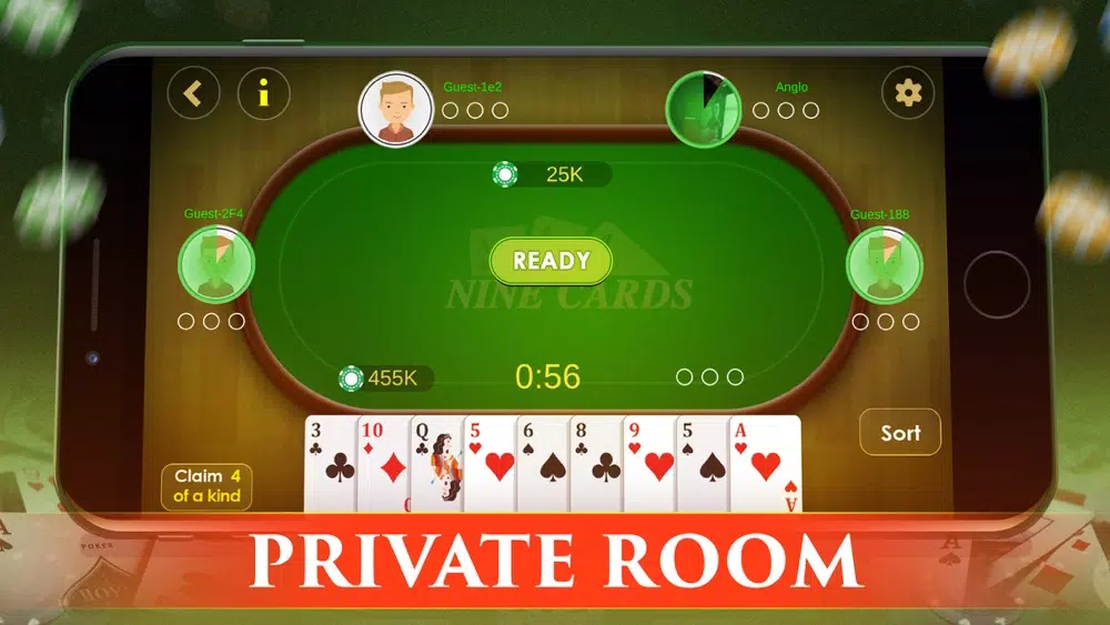 Nine Card Brag - Kitti स्क्रीनशॉट