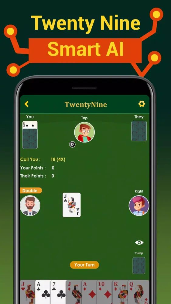 Capturas de tela do Call bridge offline & 29 cards
