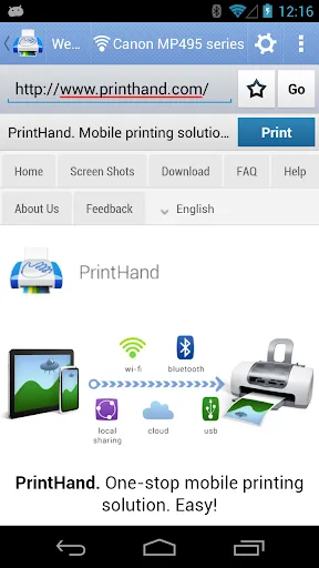PrintHand Mobile Print Screenshots