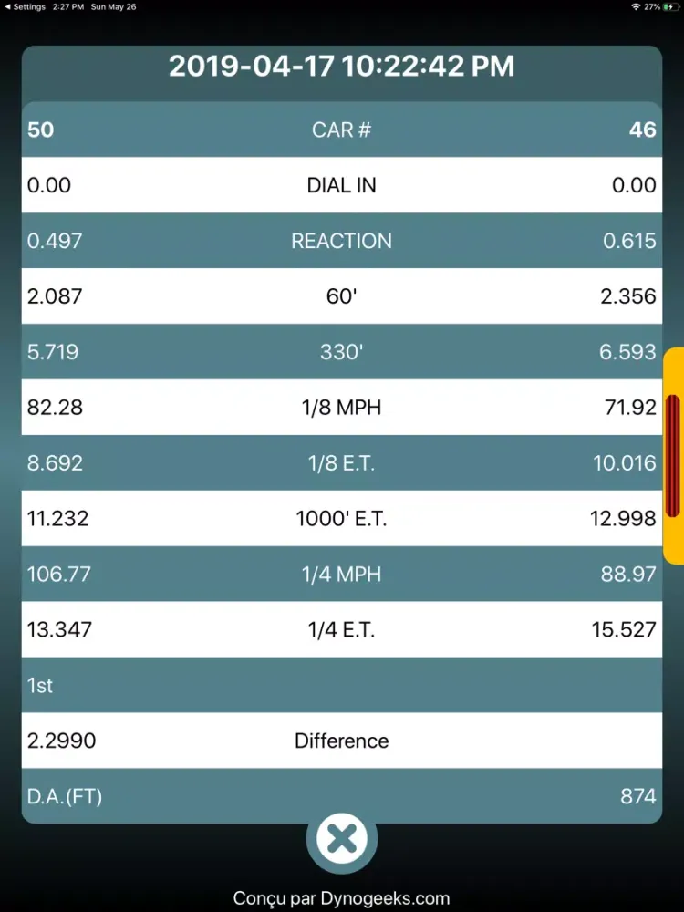 Drag BSL iPad  Screenshots