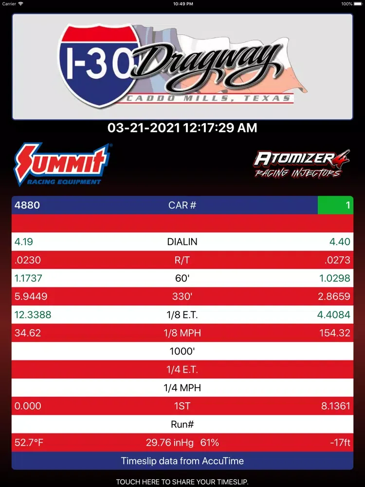 I-30 Dragway iPad 应用截图
