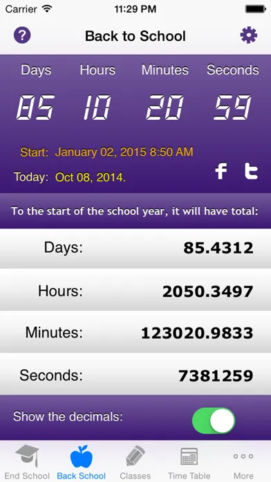 School Countdown - A Smart Class Timetable for Teacher and Student應用截圖