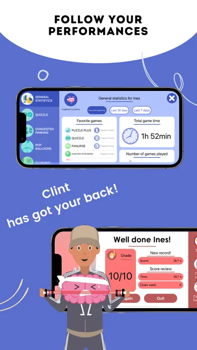 Ảnh chụp màn hình của CLINT, your brain coach