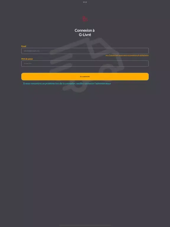 G-Livrer iPad  Screenshots