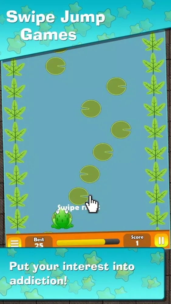 Zrzuty ekranu Swipe Jump : Jump the frog using swipe