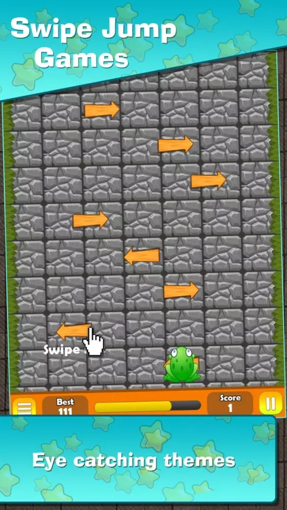 Zrzuty ekranu Swipe Jump : Jump the frog using swipe