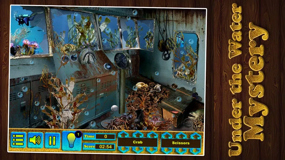 Hidden Object,Hidden Objects,Under Water Mystery,Case solved,Kids Game,Puzzle,Aquarium With Game Ekran Görüntüleri