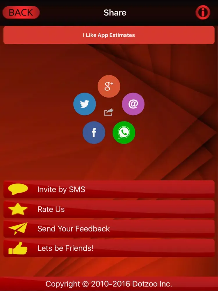 ภาพหน้าจอของ App Estimates iPad 