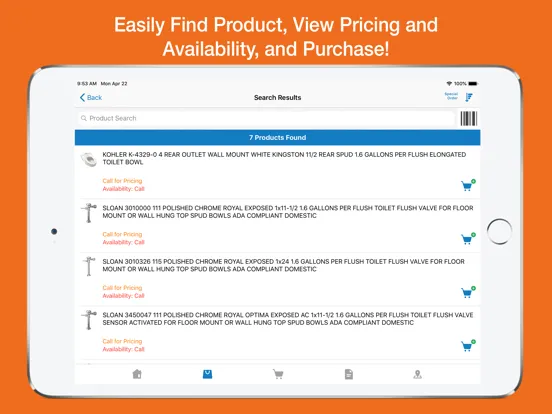 HJC Parts Express iPad  Screenshots