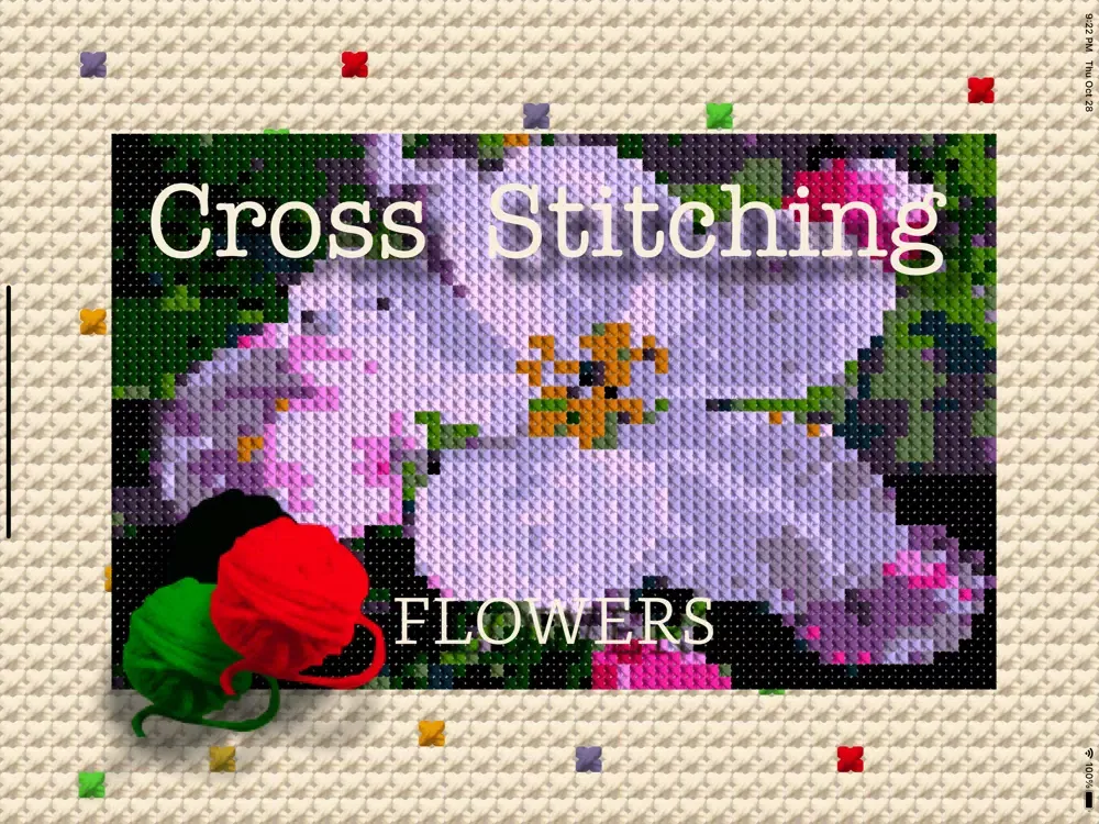 Cross Stitching Flowers iPad 应用截图