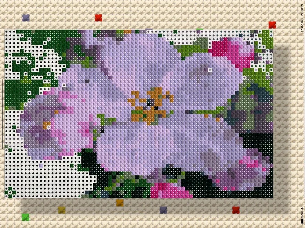Cross Stitching Flowers iPad 应用截图