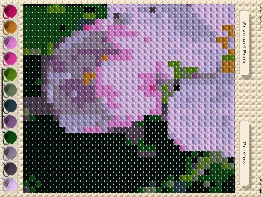 Cross Stitching Flowers iPad 应用截图