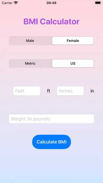 Zrzuty ekranu BMI for men and women