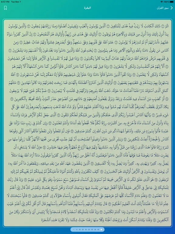 Tangkapan skrin القران الكريم quran iPad 