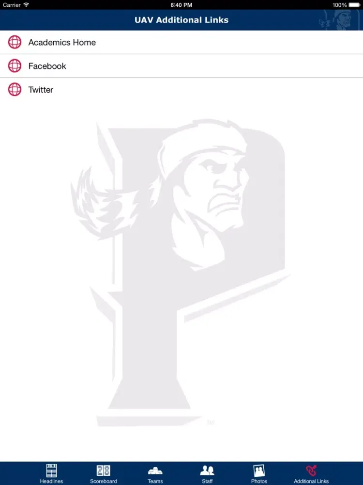 Capturas de pantalla de UAV Pioneers Athletics iPad 
