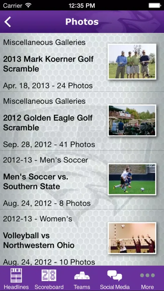 Screenshot di Cincinnati Christian University Athletics