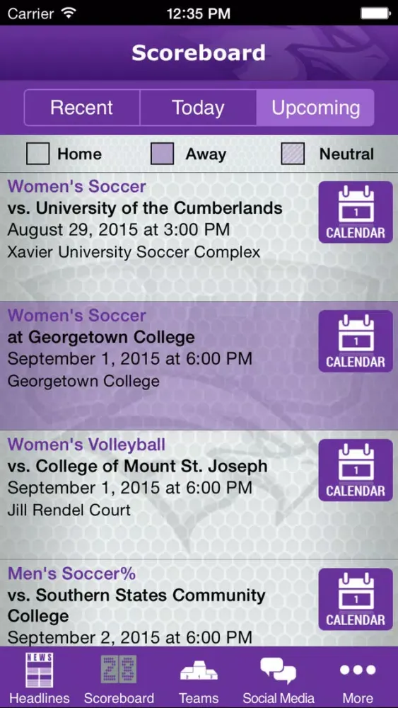 Screenshot di Cincinnati Christian University Athletics