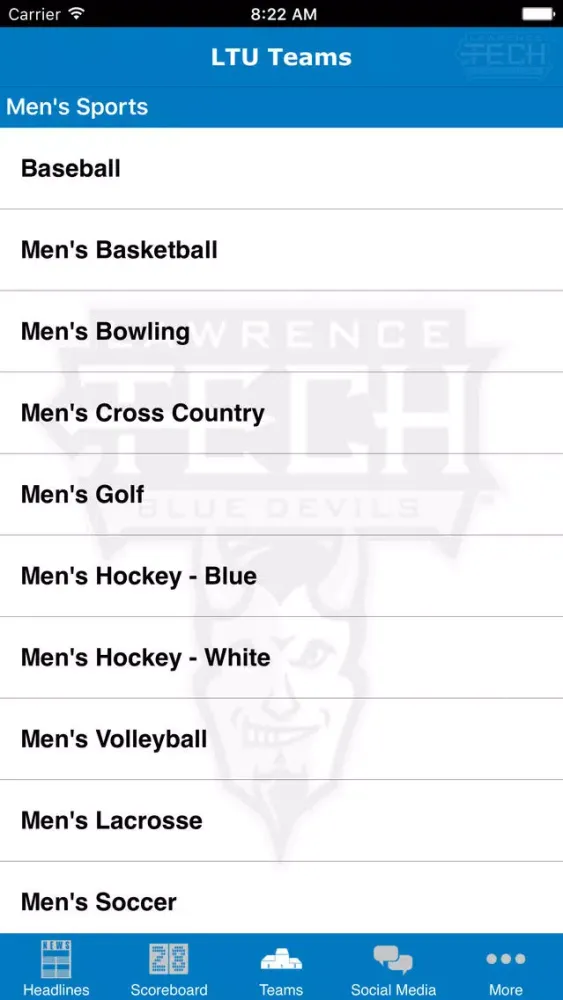 Capturas de pantalla de Lawrence Tech Athletics