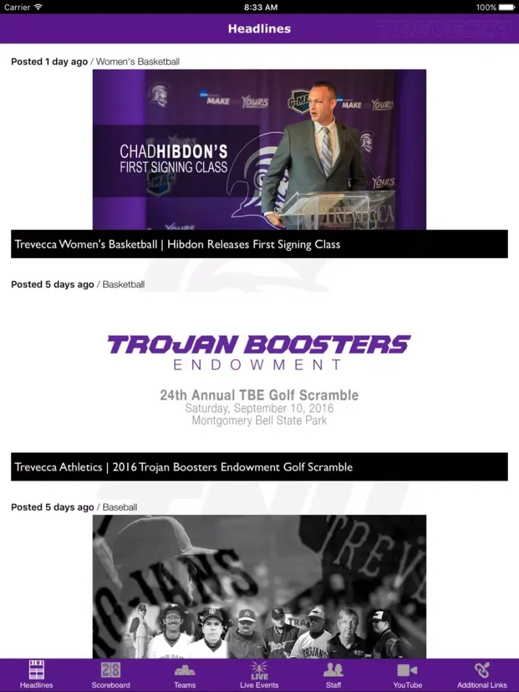 Trevecca Trojans iPad  スクリーンショット