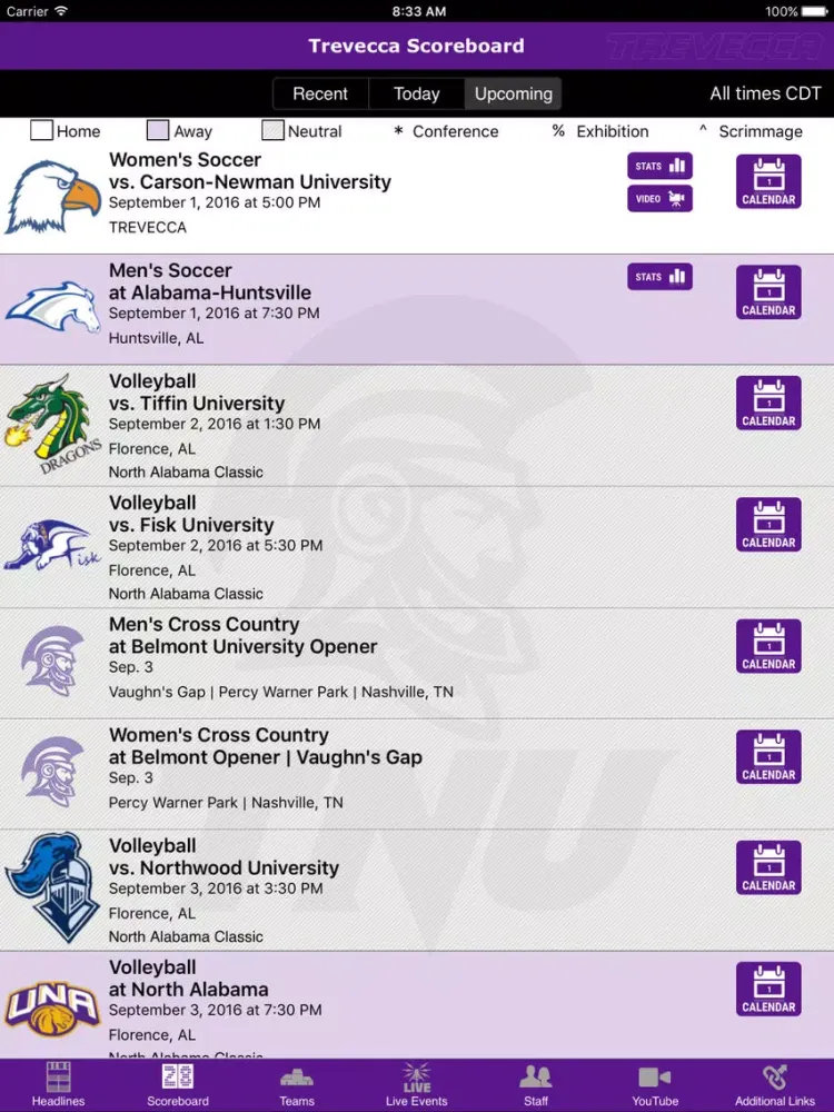 Trevecca Trojans iPad  スクリーンショット